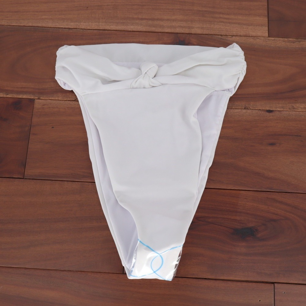 ASOS DESIGN White High Waisted Bikini Bottoms Size US 4‎